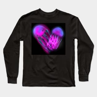 Glowing Jellyfish Purple Long Sleeve T-Shirt